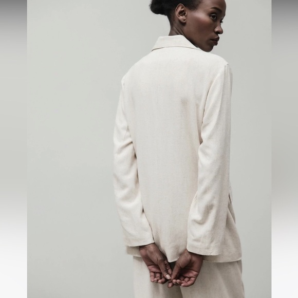 NWT Bobi Black Los Angeles Oversized blazer In Oatmeal - Picture 5 of 15